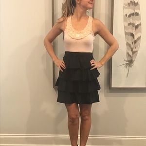 Black Ruffle and Pink Dress- Lush Sz Small